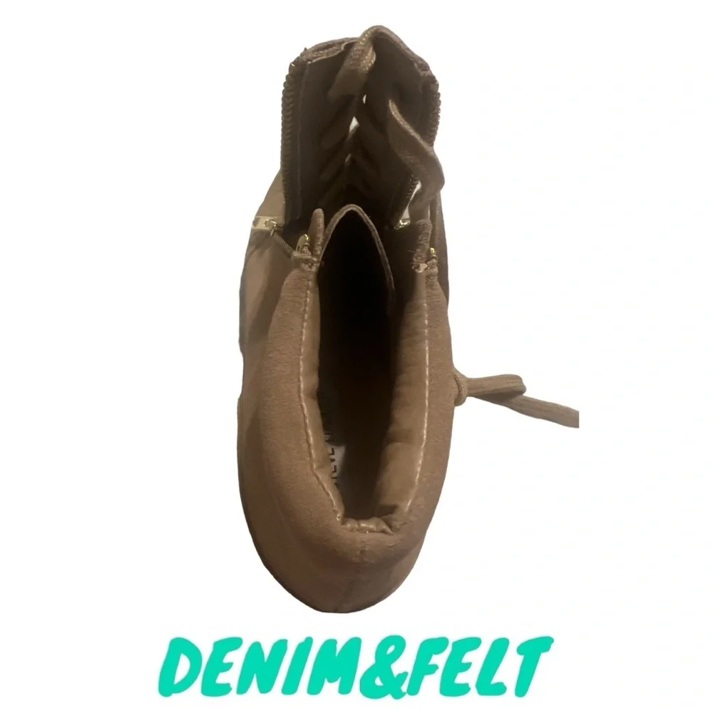 NEW Steve Madden Deirda Taupe Brown Suede Women's Bootie Boots Shoes Sneakers‎